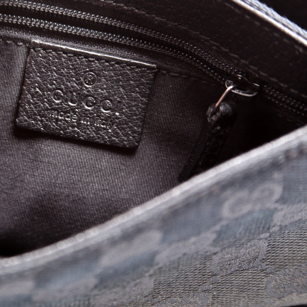 Gucci 449174 GG Canvas Belt Bag Black