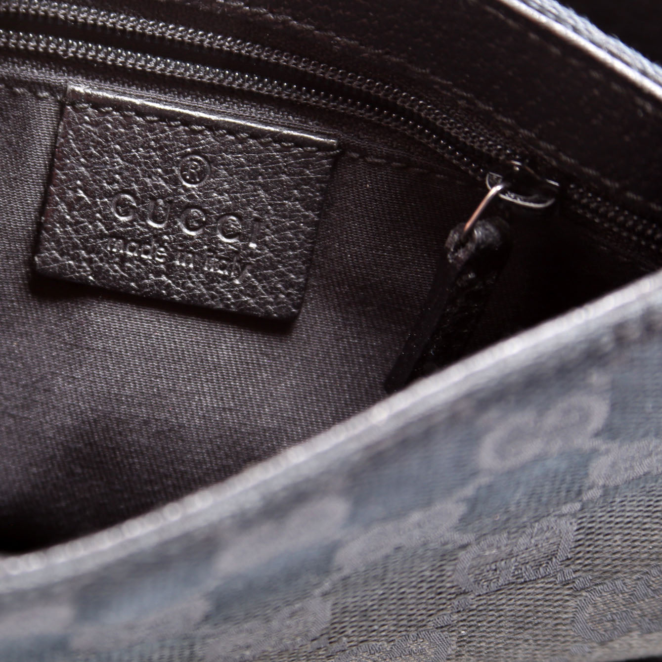 Gucci 449174 GG Canvas Belt Bag Black