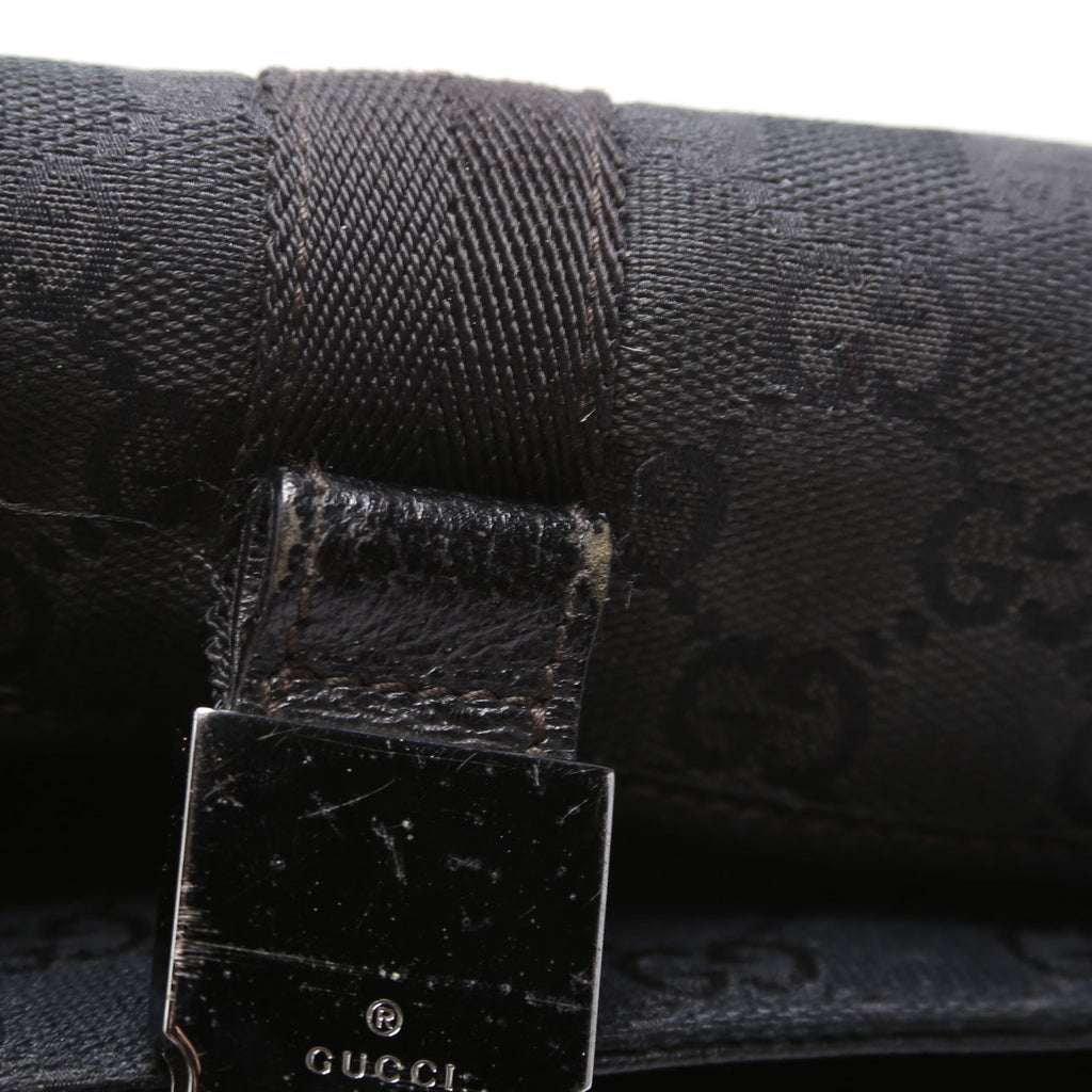 Gucci 449174 GG Canvas Belt Bag Black