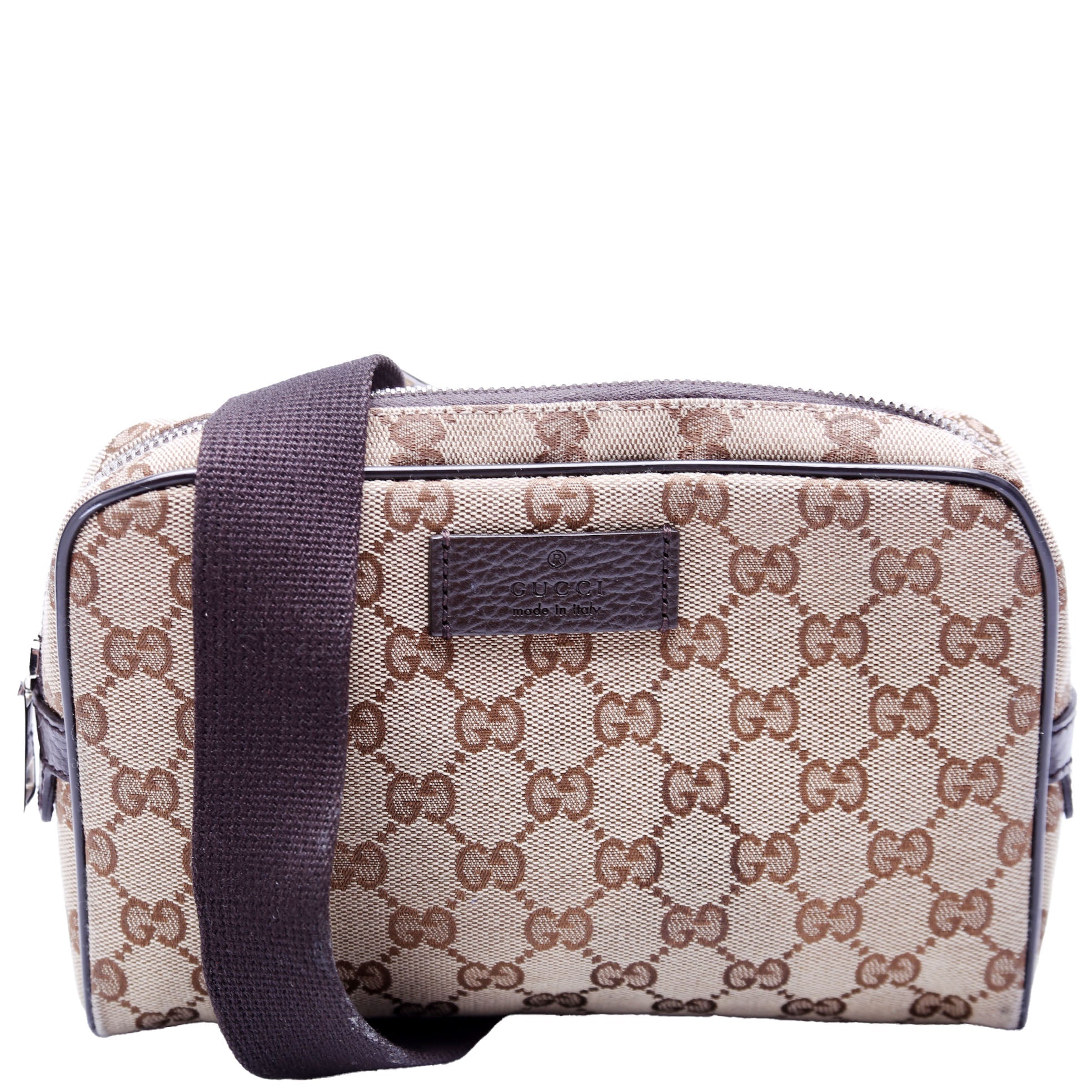 Gucci 449174 GG Canvas Belt Bag Brown