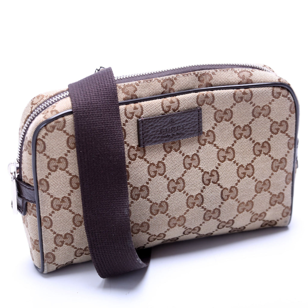 Gucci 449174 GG Canvas Belt Bag Brown