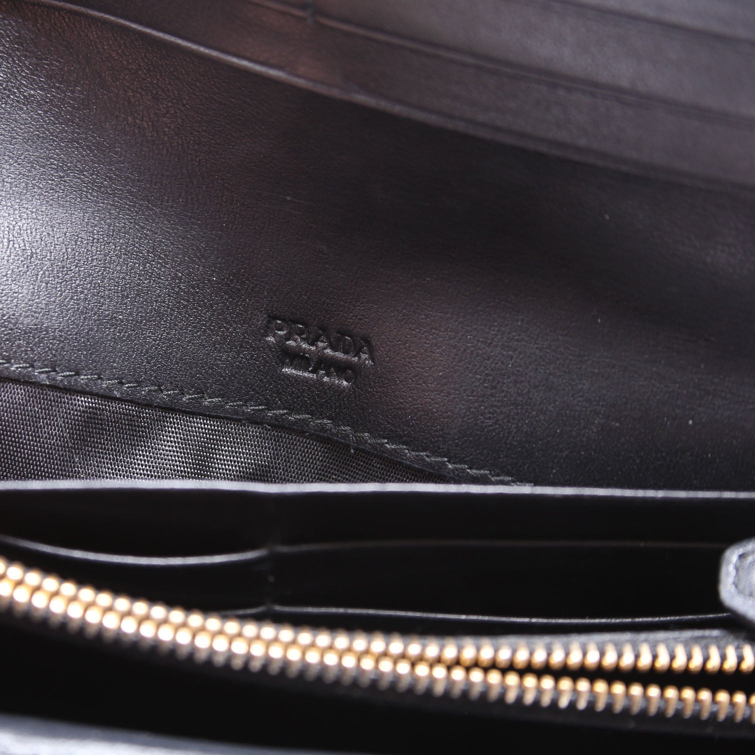 Quilted Calfskin Chain Wallet Black