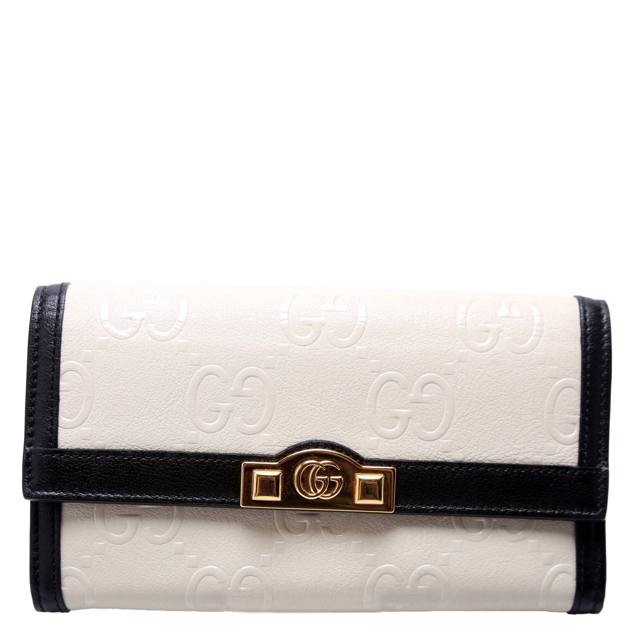 Gucci 676151 Jumbo GG Wallet Beige/Black