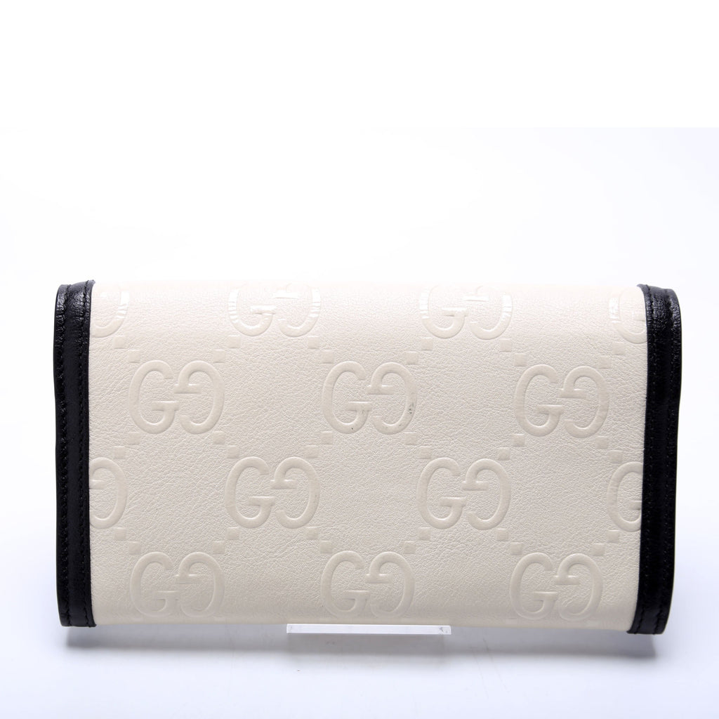 Gucci 676151 Jumbo GG Wallet Beige/Black
