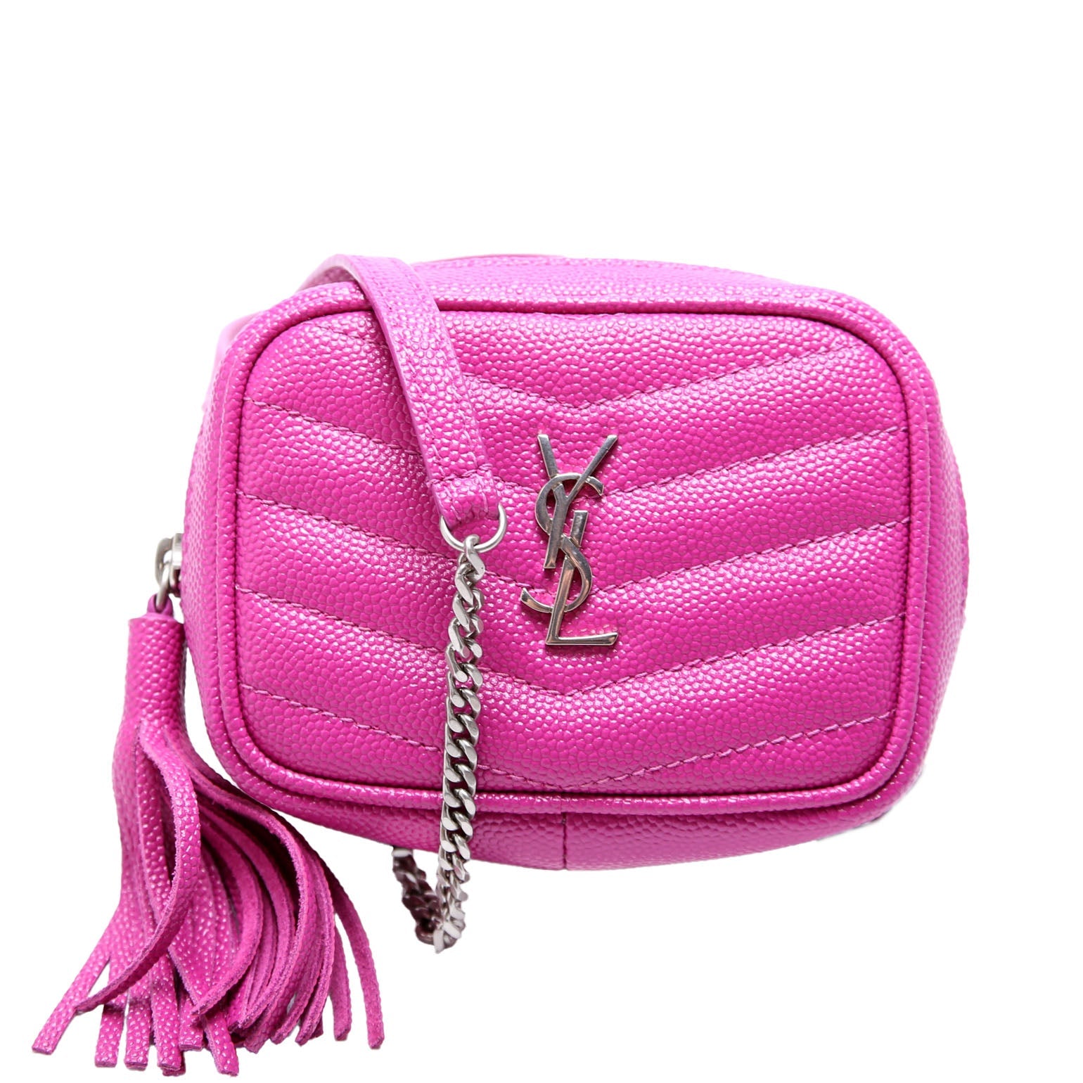 635088 Lou Baby Camera Bag Grain De Poudre Fuscia