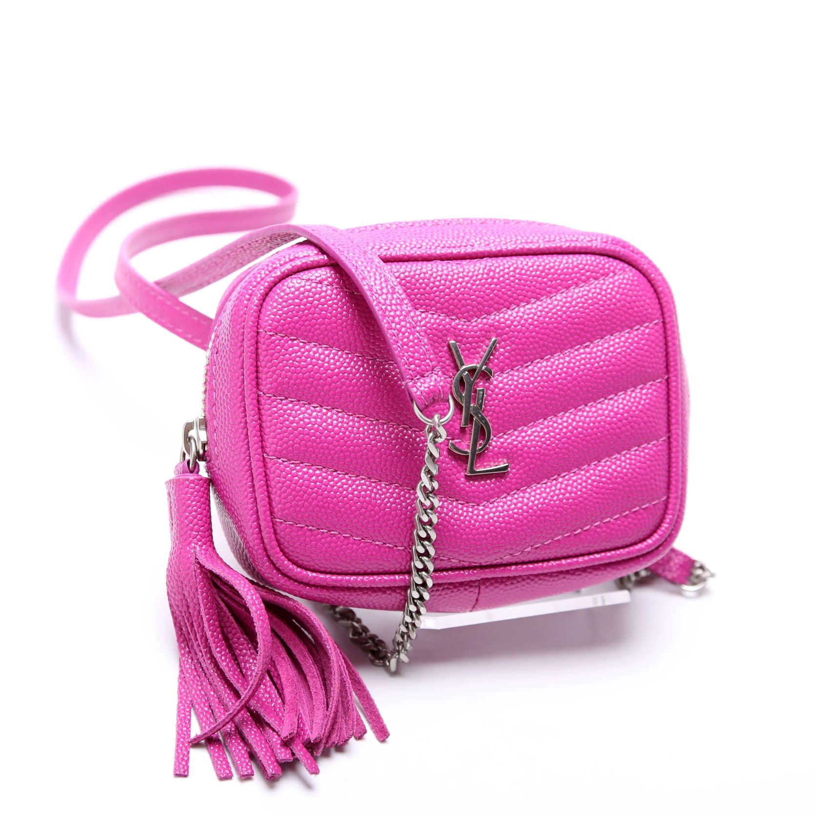 635088 Lou Baby Camera Bag Grain De Poudre Fuscia