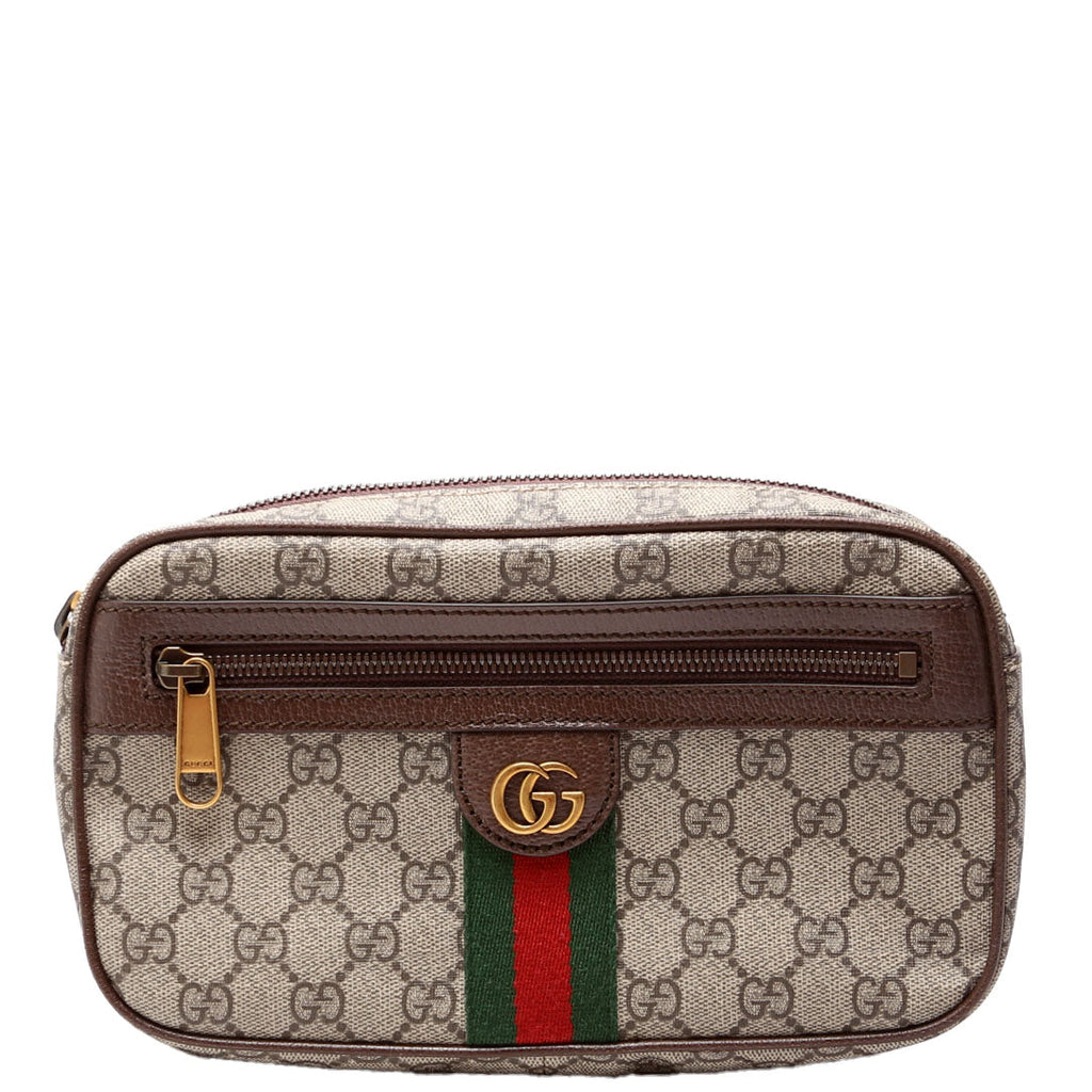 574796 Ophidia GG Belt Bag Brown