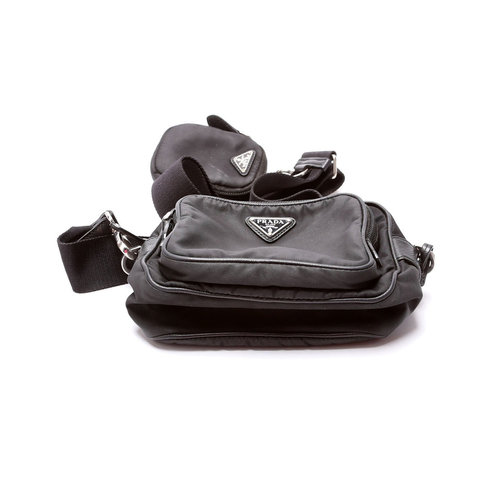 Prada 1BH153 Re-Nylon Saffiano Re-Edition 2005 Mini Camera Black
