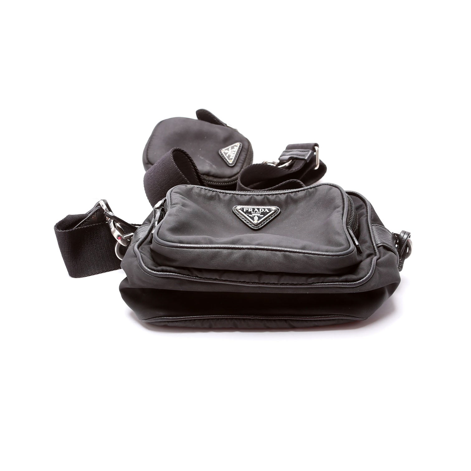 Prada 1BH153 Re-Nylon Saffiano Re-Edition 2005 Mini Camera Black