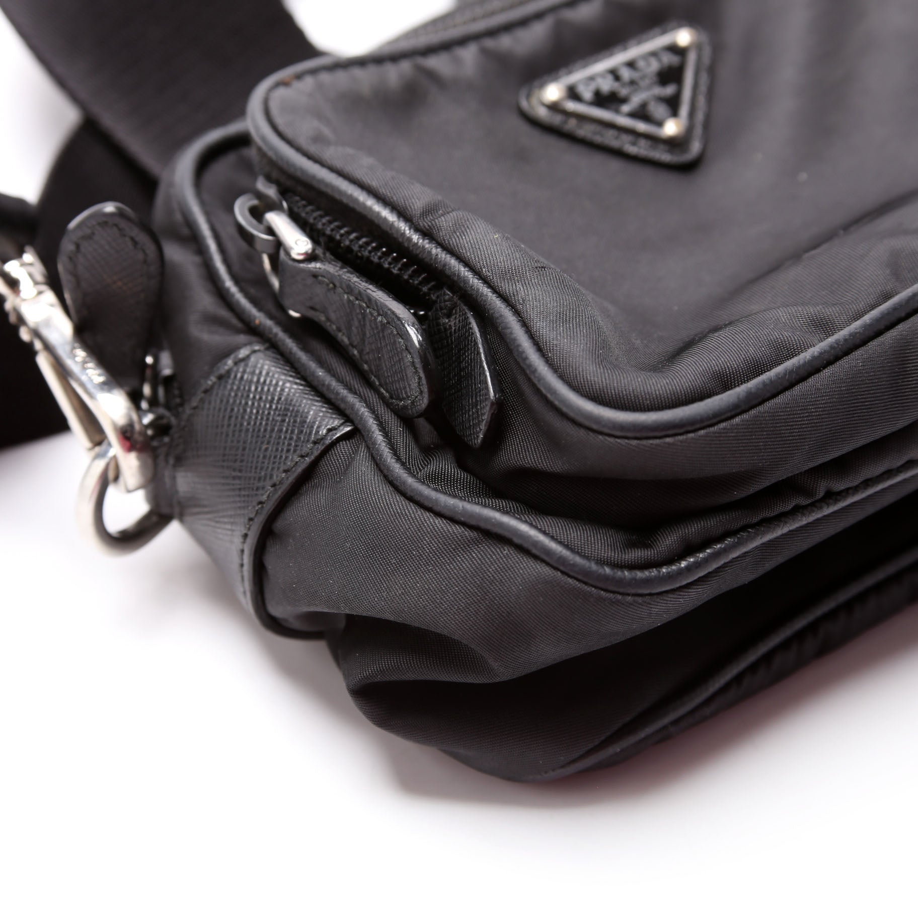 Prada 1BH153 Re-Nylon Saffiano Re-Edition 2005 Mini Camera Black