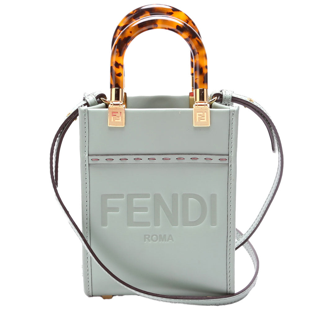 Fendi 8BS051 Mini Sunshine Shopper Teal
