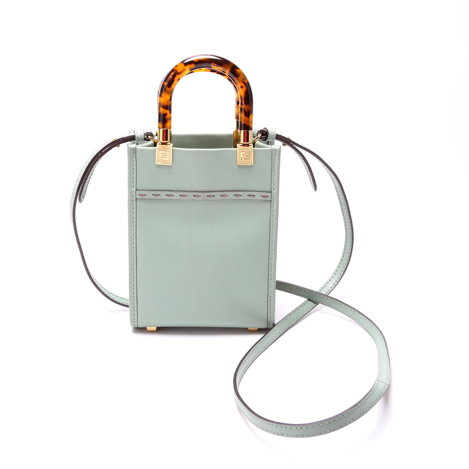 Fendi 8BS051 Mini Sunshine Shopper Teal