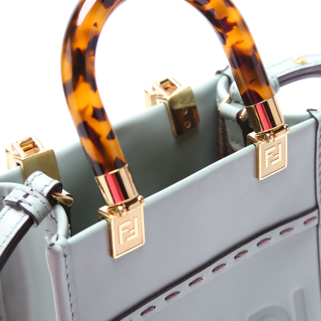 Fendi 8BS051 Mini Sunshine Shopper Teal
