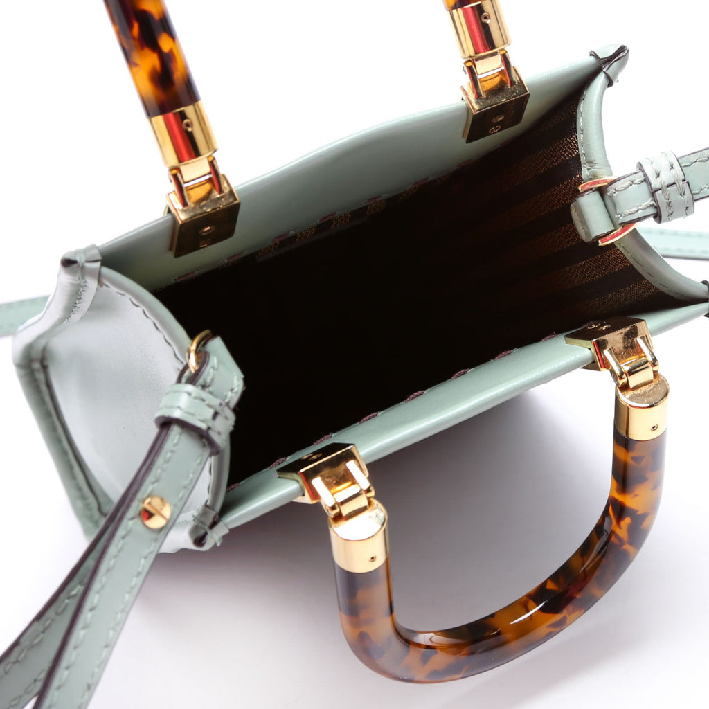Fendi 8BS051 Mini Sunshine Shopper Teal