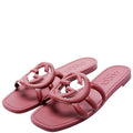 Interlocking GG Cut-Out Rubber Sandals Size 40 Maroon