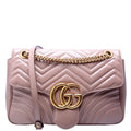 443496 Marmont Leather Shoulder Medium Nude