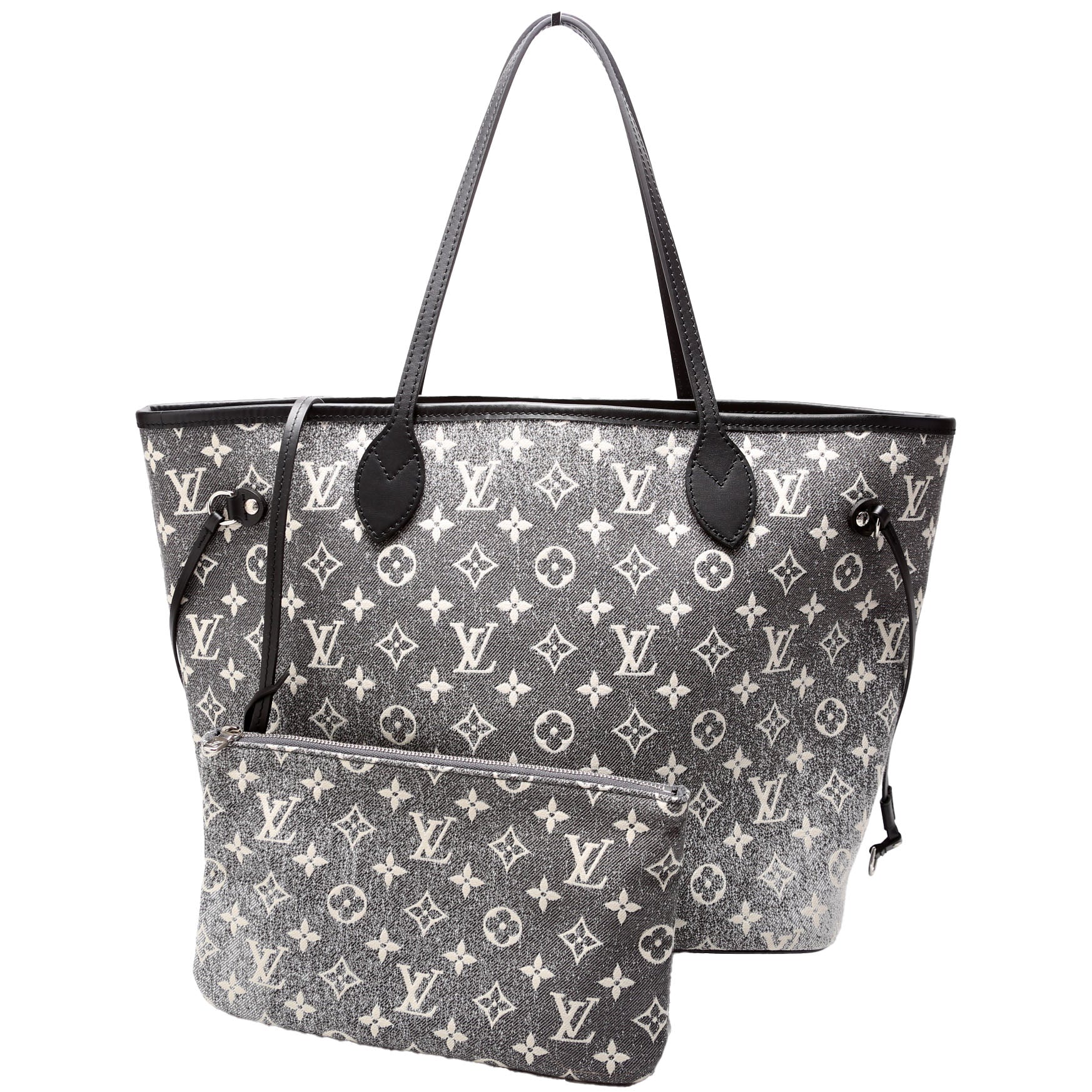 Neverfull W/Wallet MM Monogram Denim Jacquard