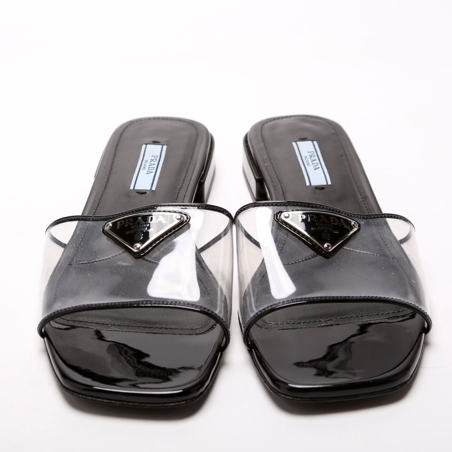 Triangle Logo PVC Slides Size 37.5 Black