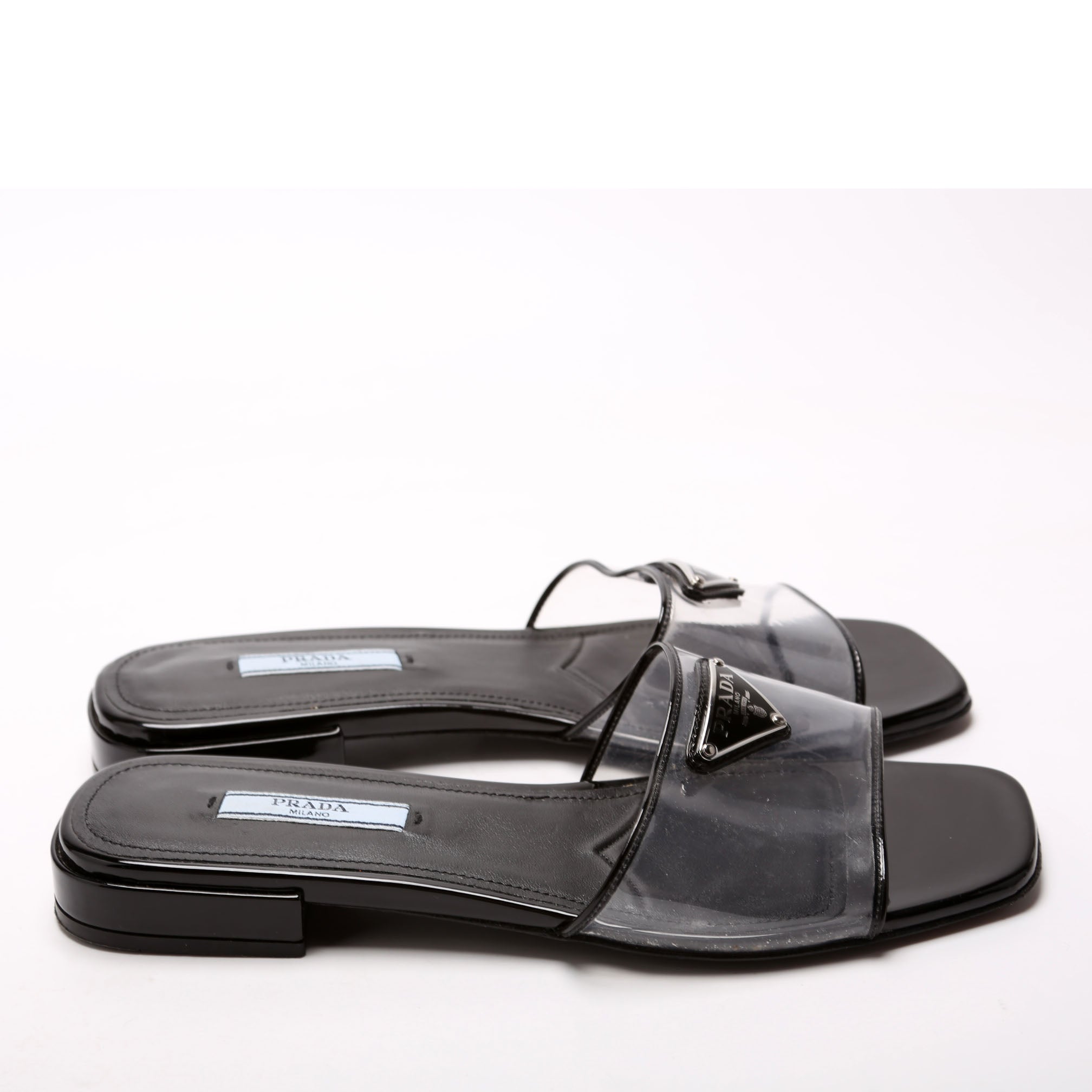 Triangle Logo PVC Slides Size 37.5 Black