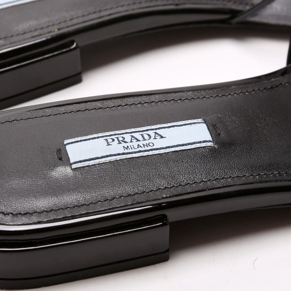 Triangle Logo PVC Slides Size 37.5 Black
