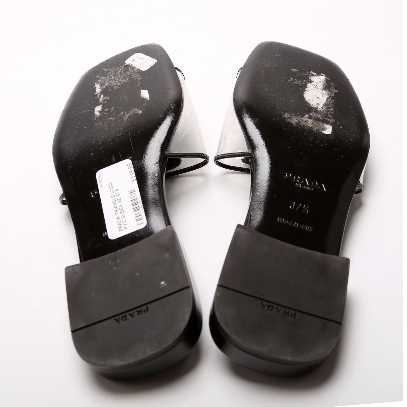 Triangle Logo PVC Slides Size 37.5 Black