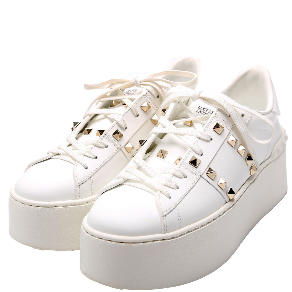 Rockstud Untitled Platform Sneakers Size 37 White