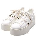 Rockstud Untitled Platform Sneakers Size 37 White