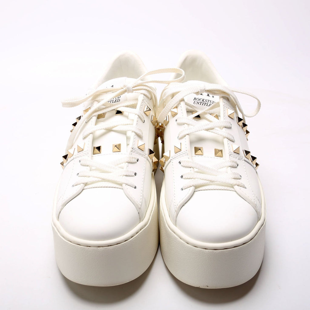 Rockstud Untitled Platform Sneakers Size 37 White