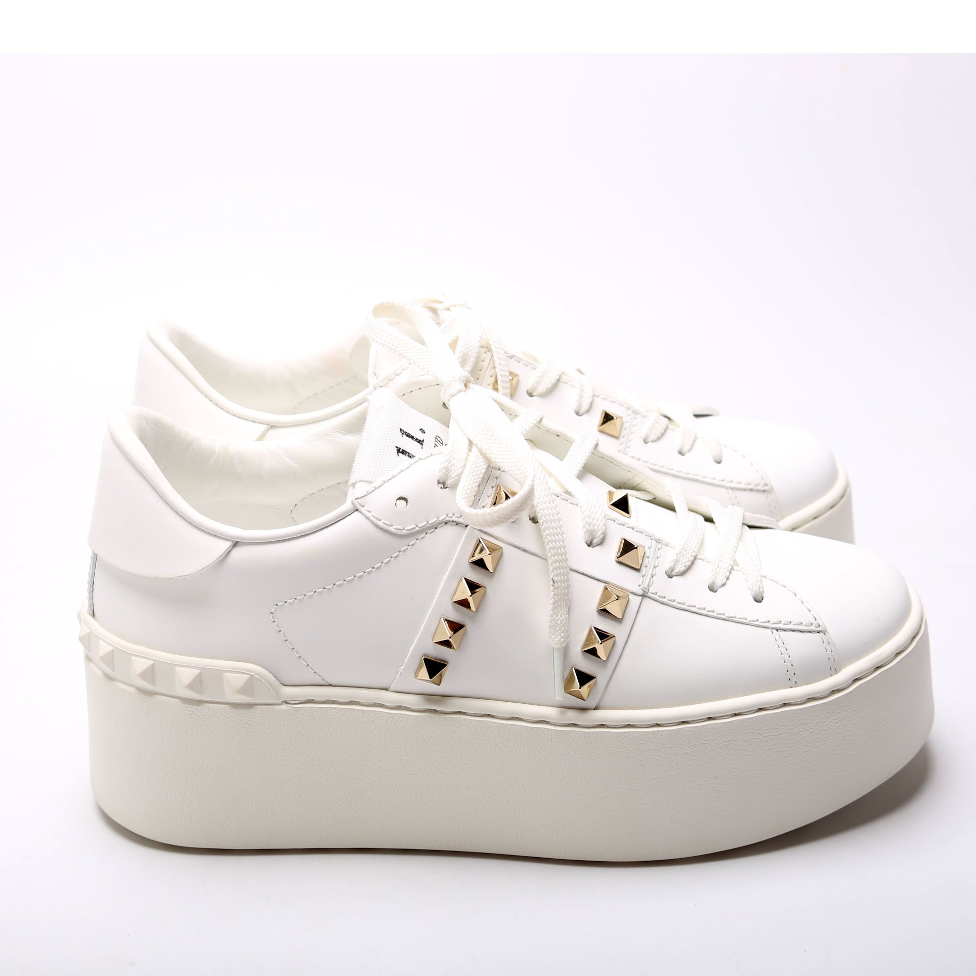 Rockstud Untitled Platform Sneakers Size 37 White