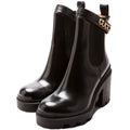 Logo Combat Booties Size 37.5 Black