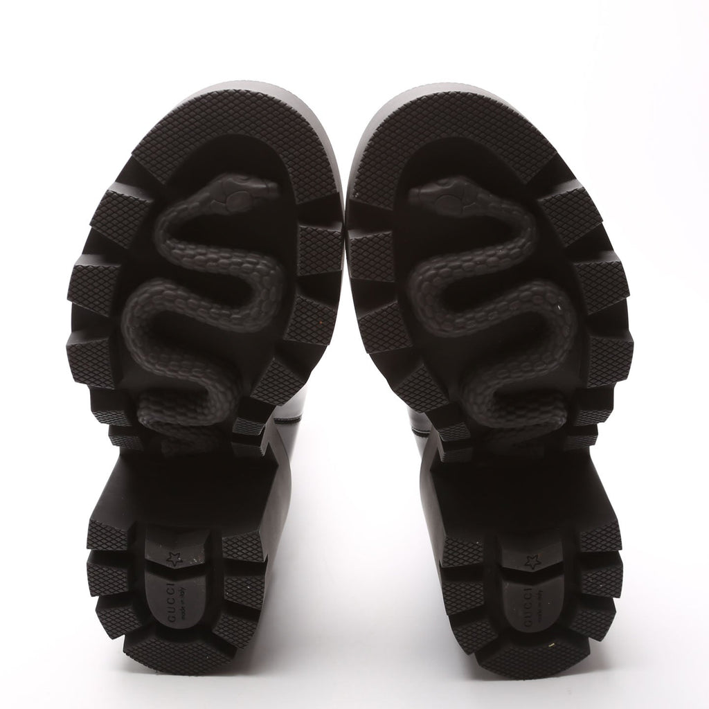 Logo Combat Booties Size 37.5 Black