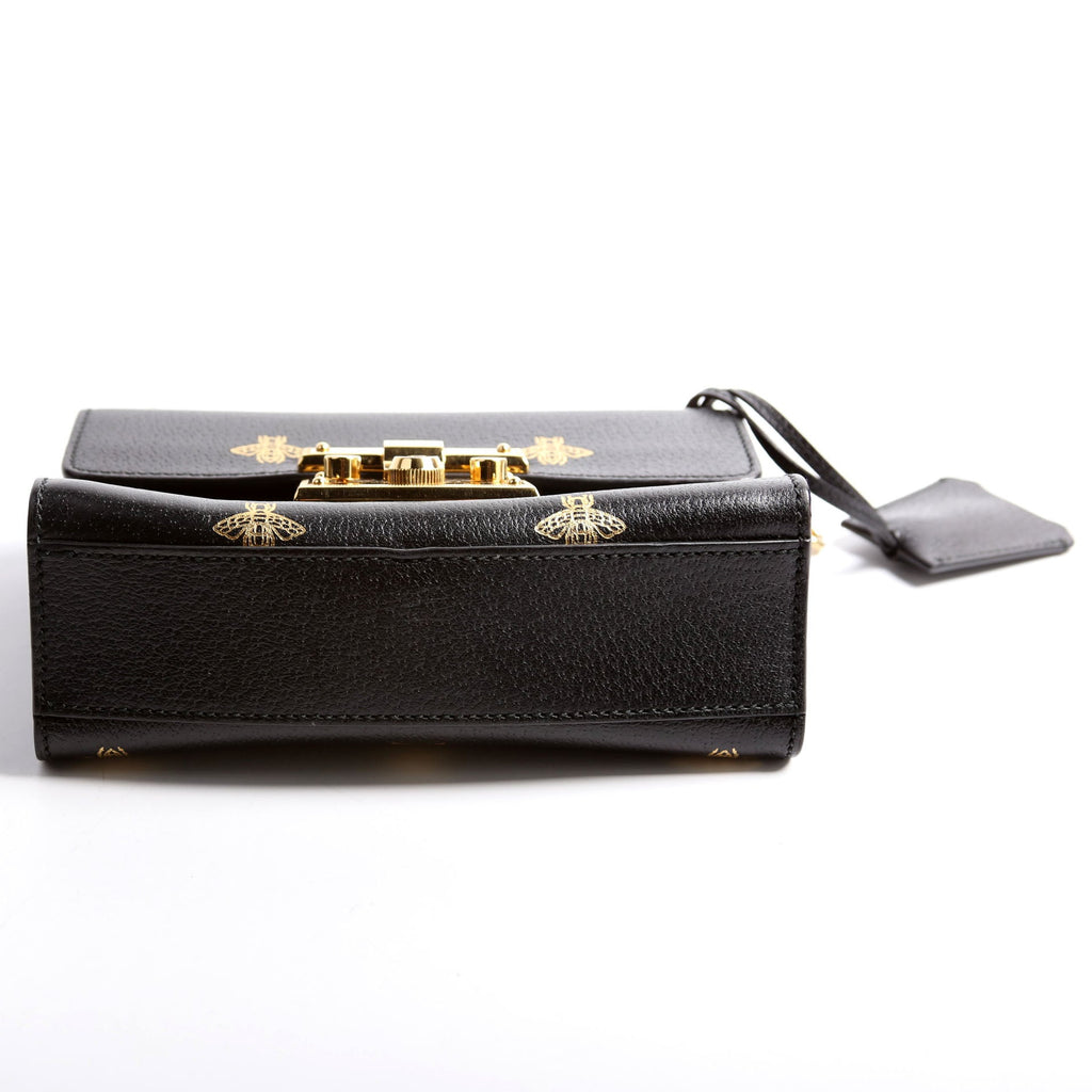 Gucci 432182 Padlock Bee Star Leather Small