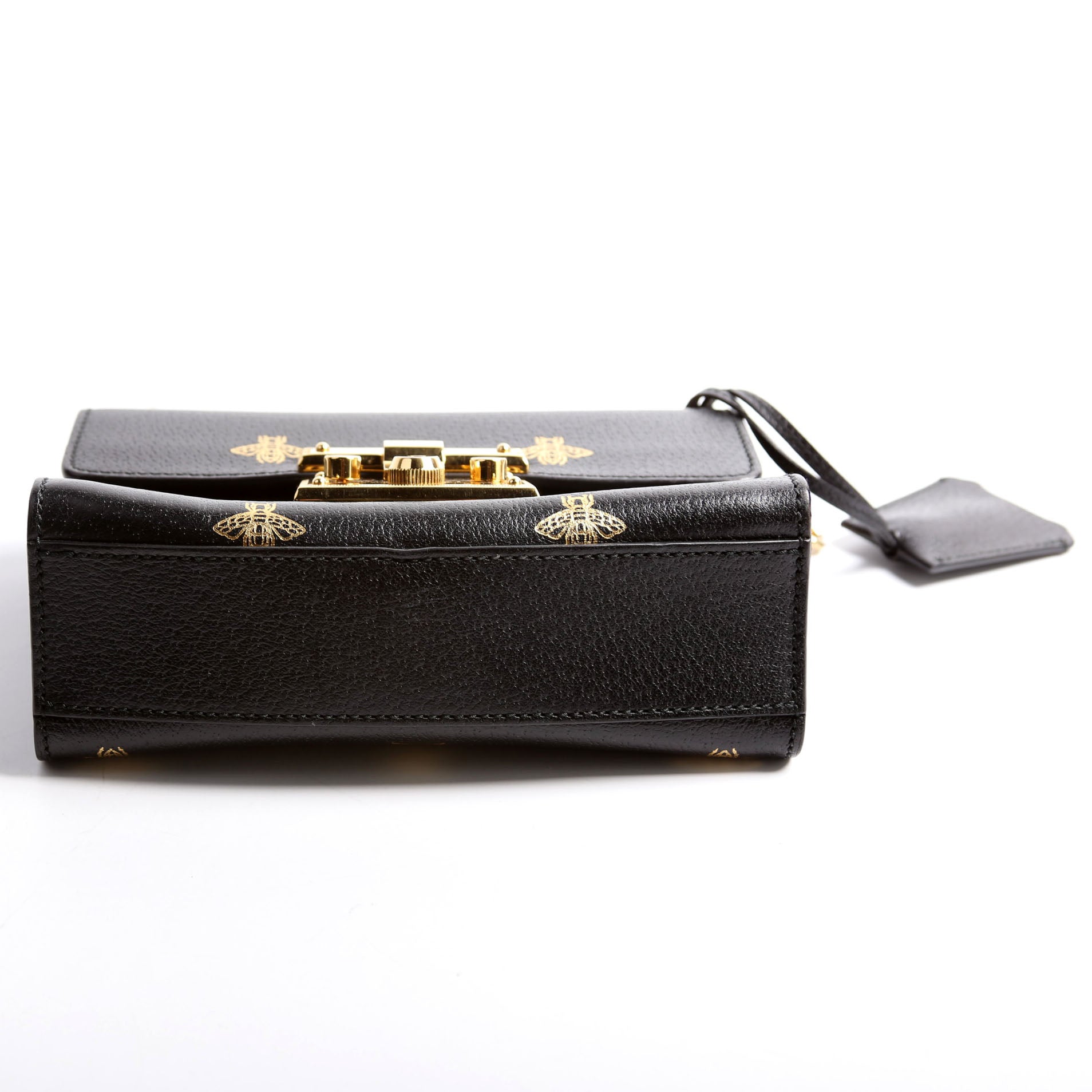 Gucci 432182 Padlock Bee Star Leather Small