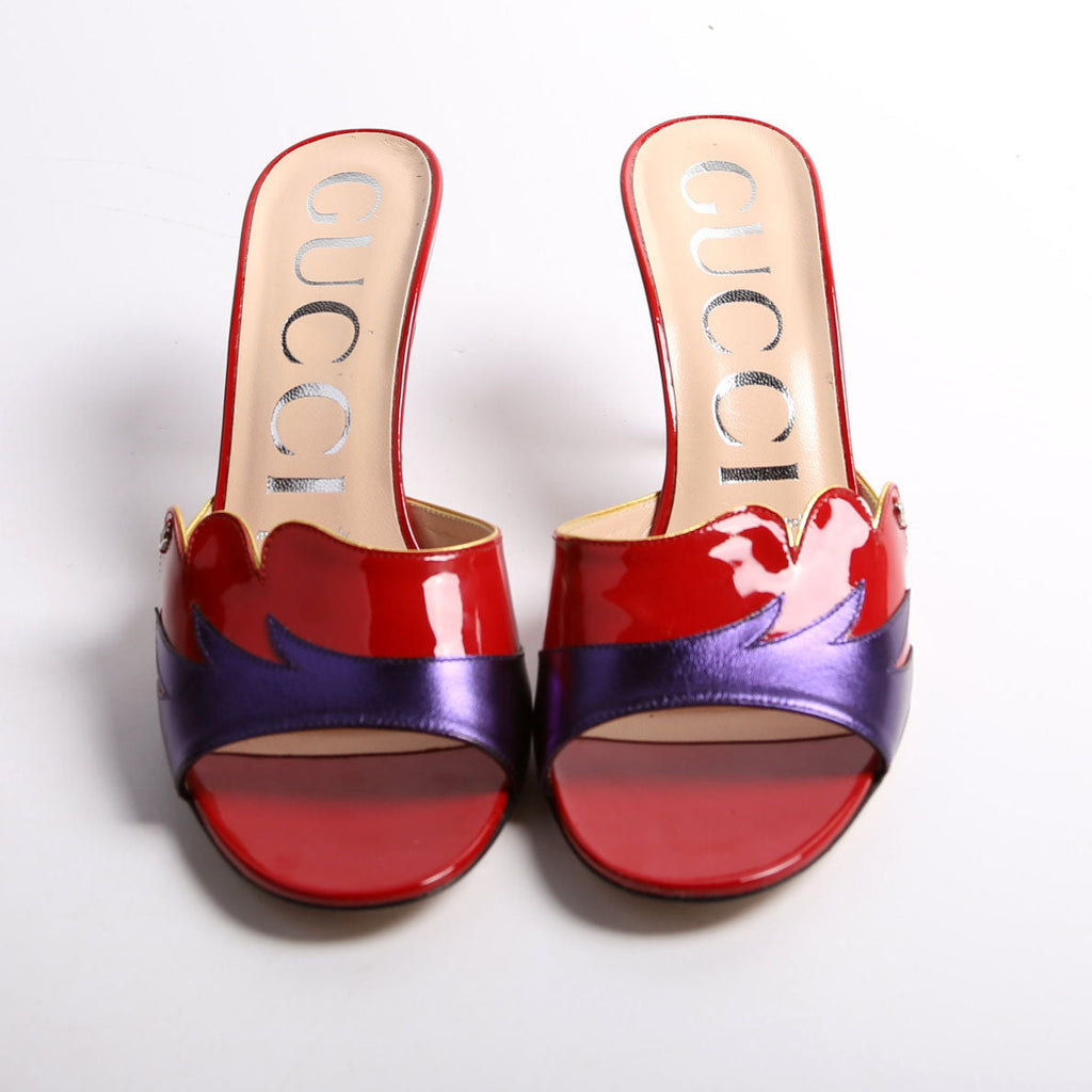 Open Toe Sandals Size 37.5 Red