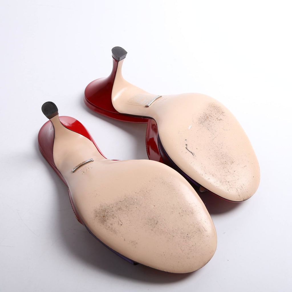 Open Toe Sandals Size 37.5 Red