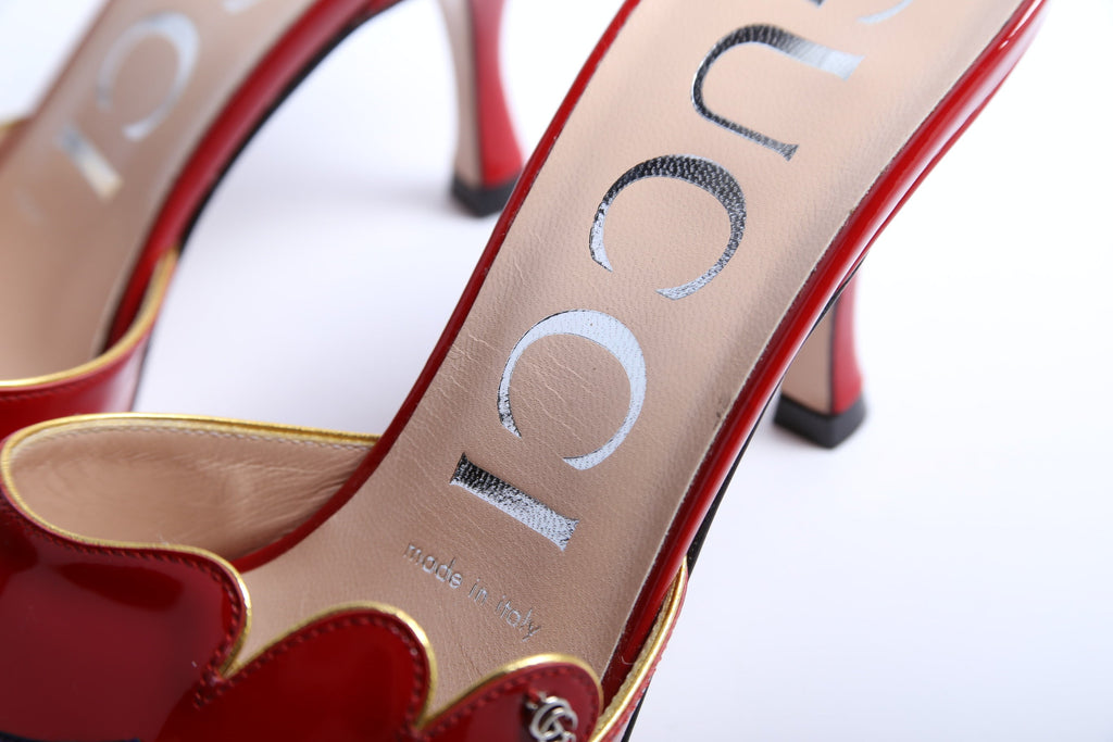 Open Toe Sandals Size 37.5 Red