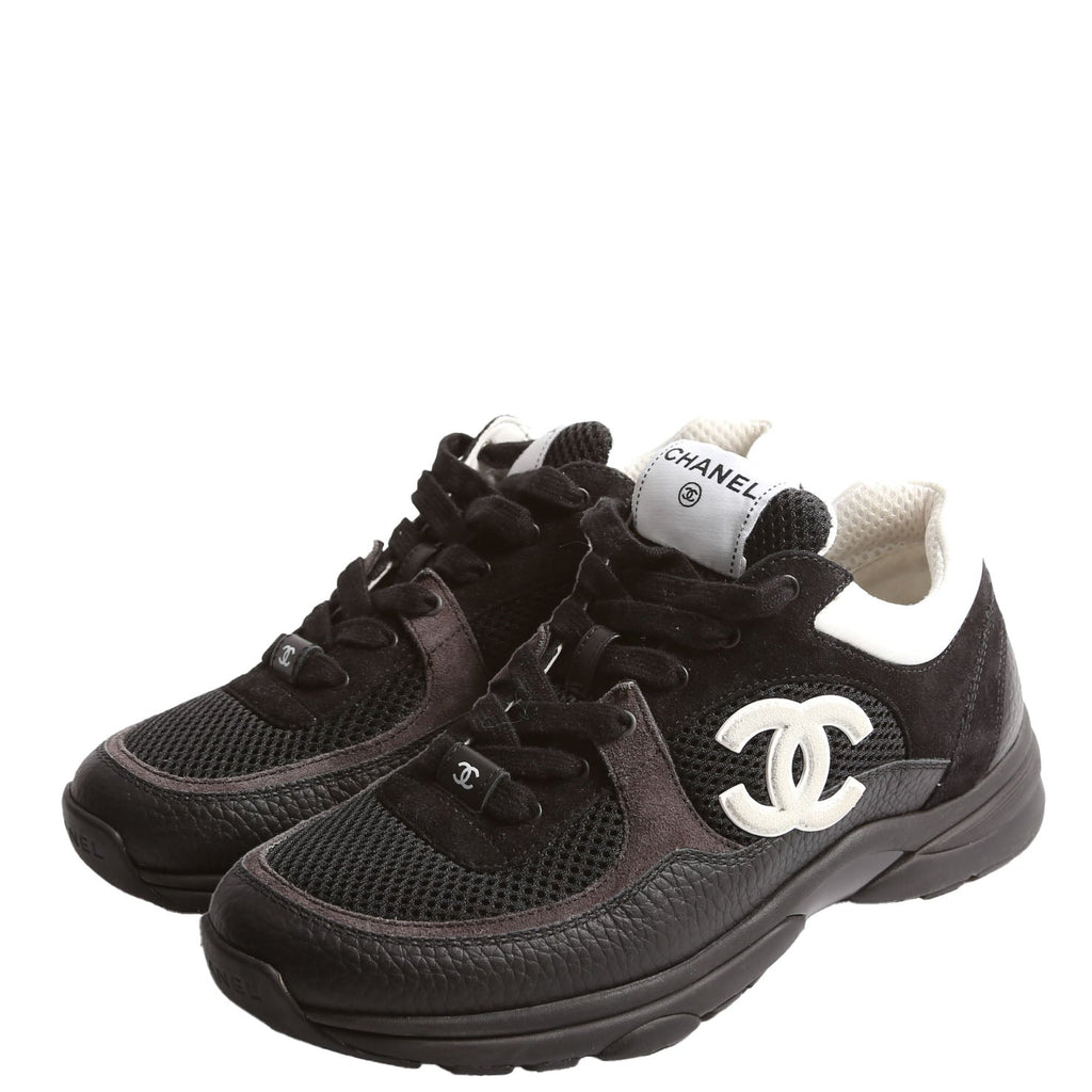 CC Sneakers Mesh/Suede/Calfskin Size 39 Black