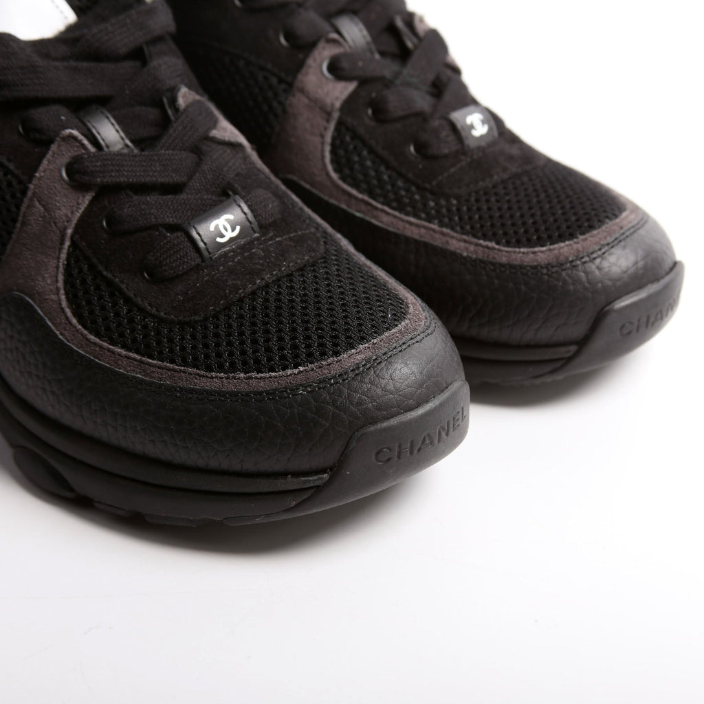 CC Sneakers Mesh/Suede/Calfskin Size 39 Black