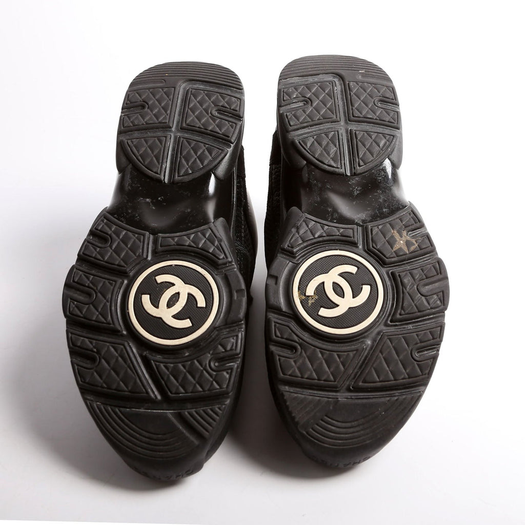 CC Sneakers Mesh/Suede/Calfskin Size 39 Black