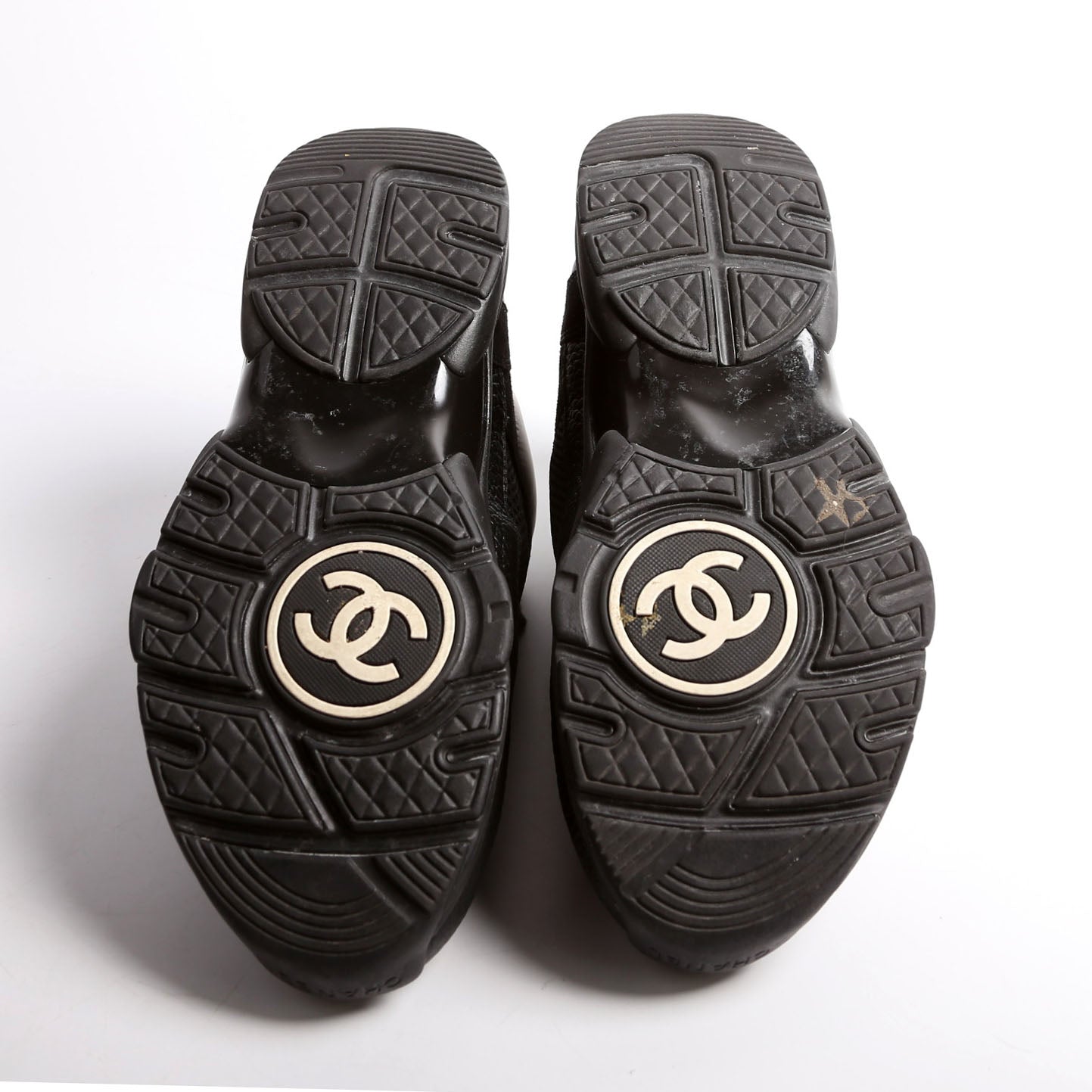 CC Sneakers Mesh/Suede/Calfskin Size 39 Black