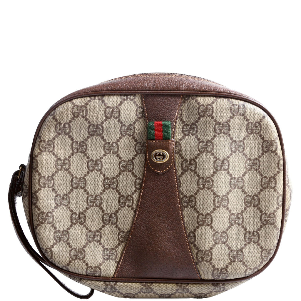 156.01.034 Sherry Ling GG Supreme Wristlet Vintage Brown