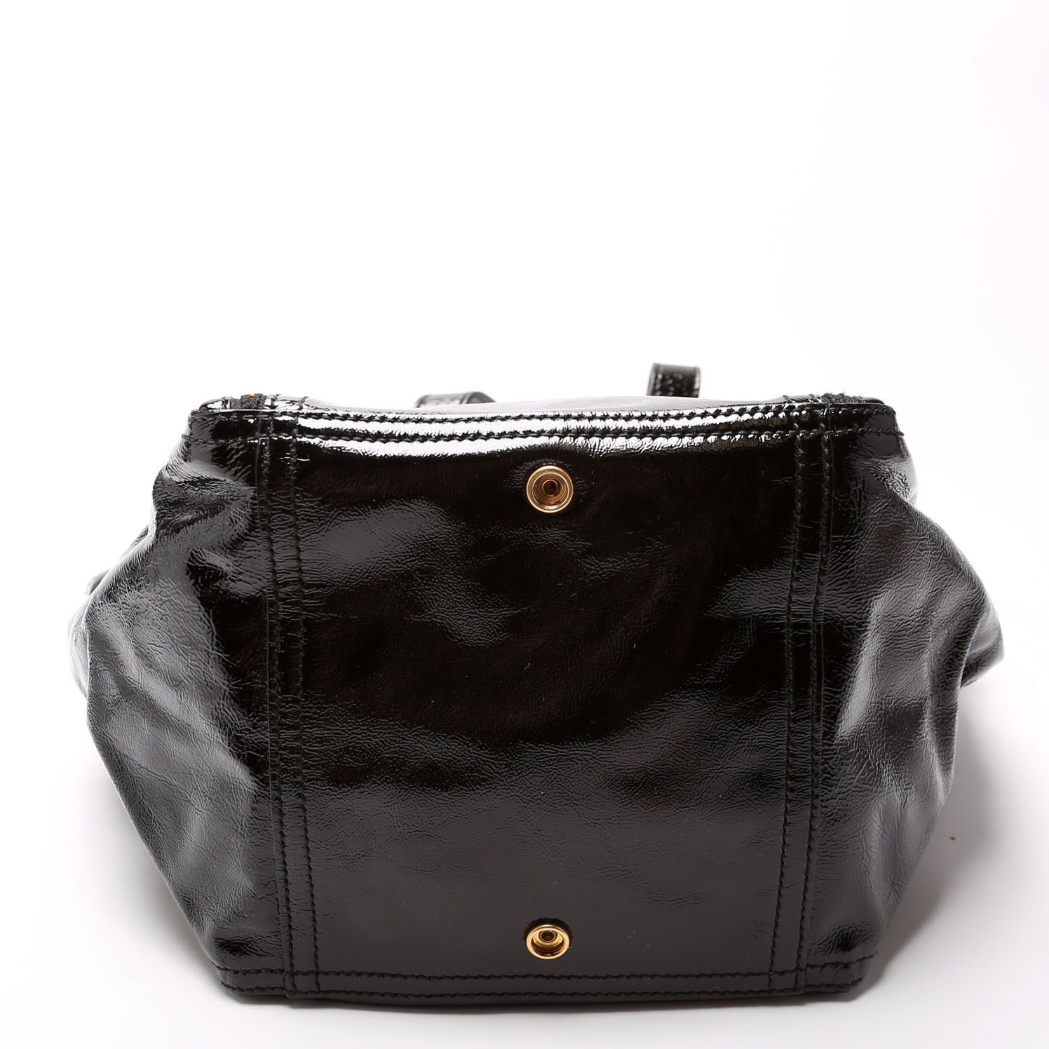 175884 Downtown Patent Leather Tote Black