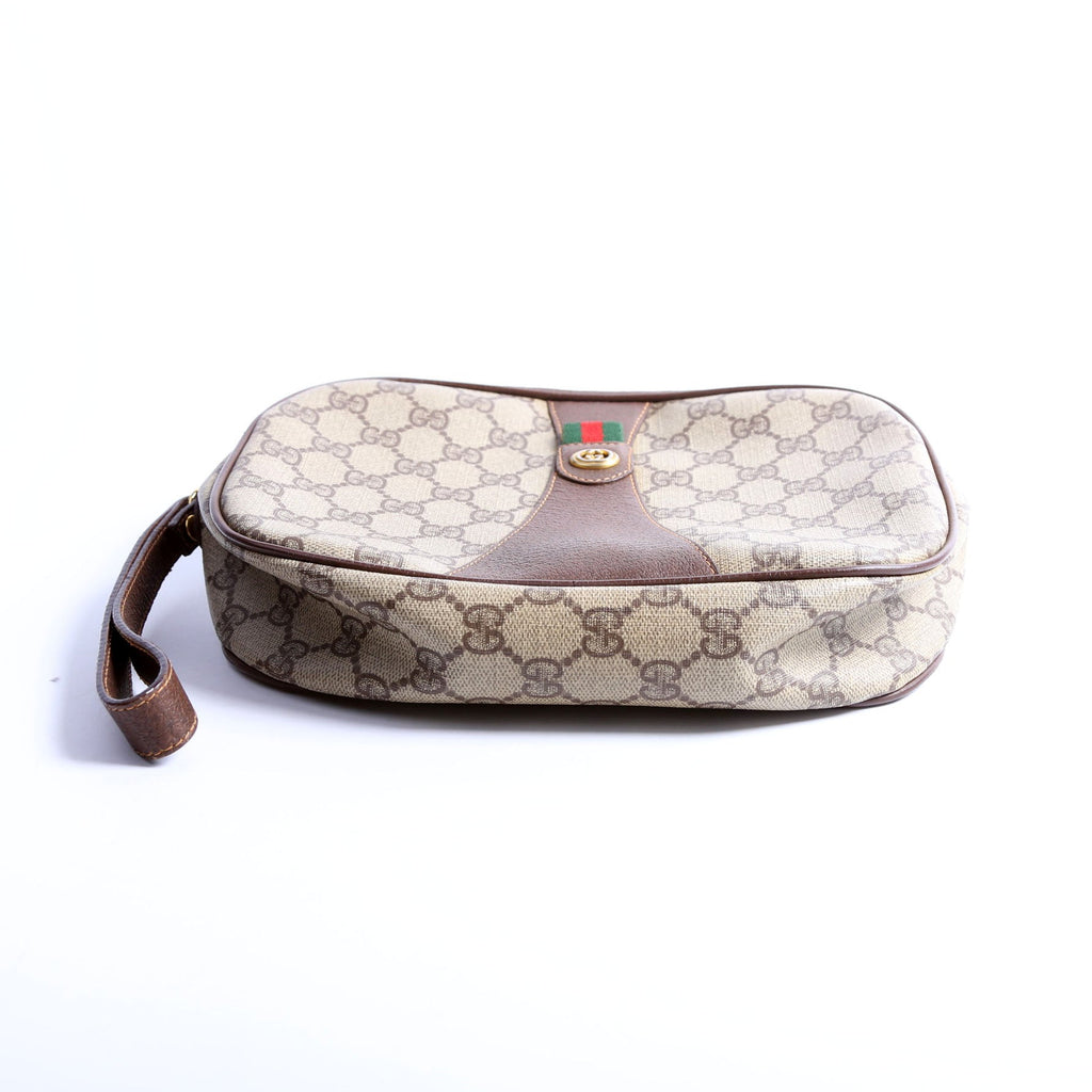 156.01.034 Sherry Ling GG Supreme Wristlet Vintage Brown