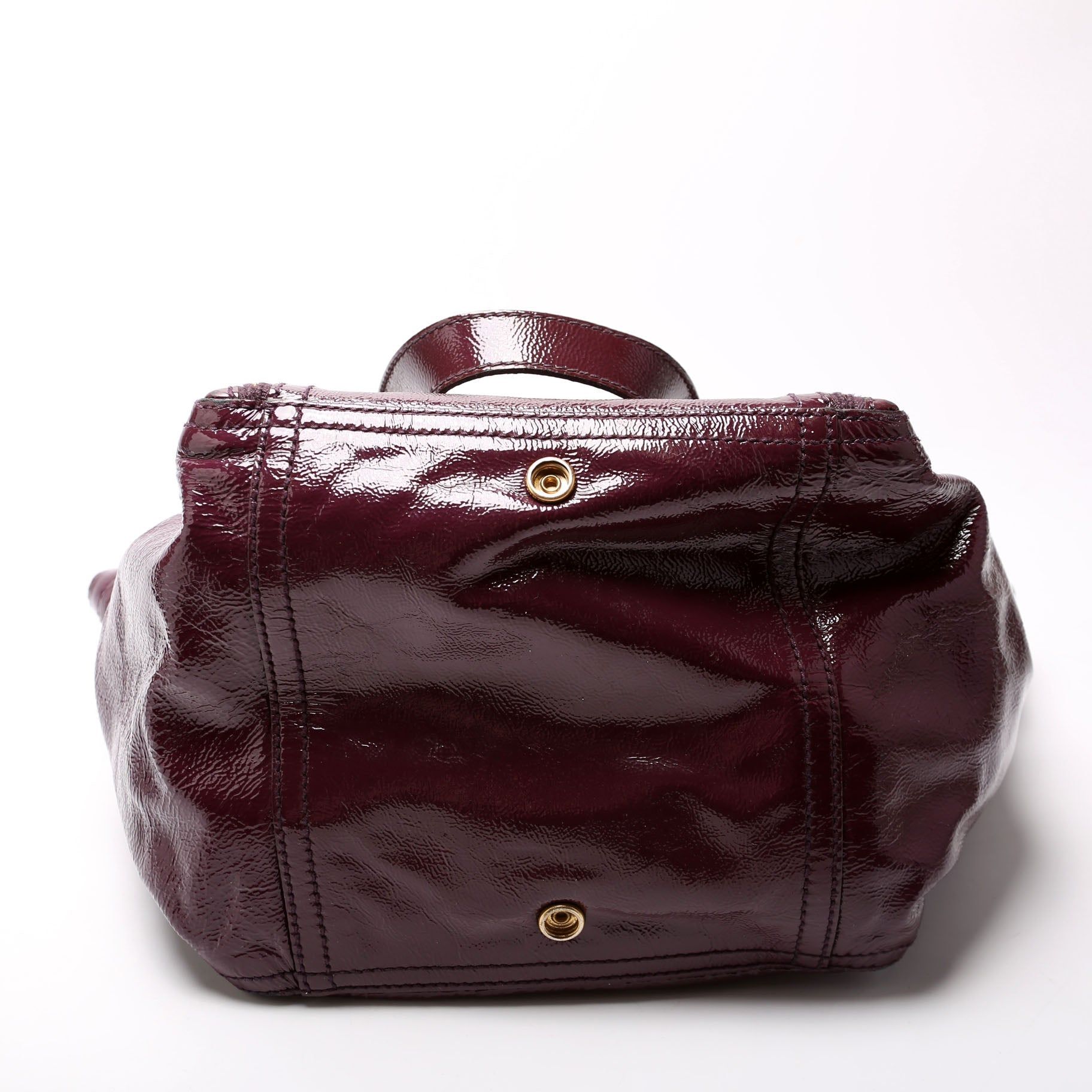 202649 Downtown Patent Leather Tote Purple