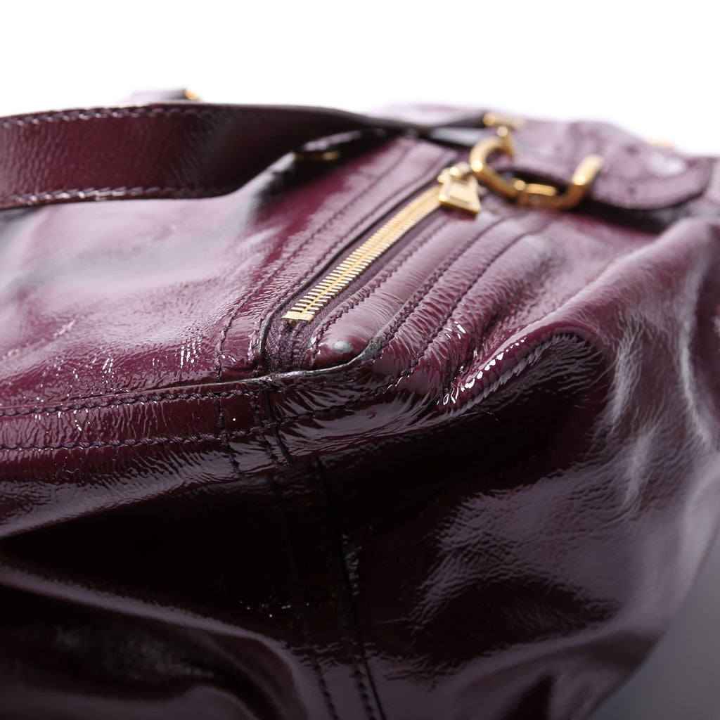 202649 Downtown Patent Leather Tote Purple