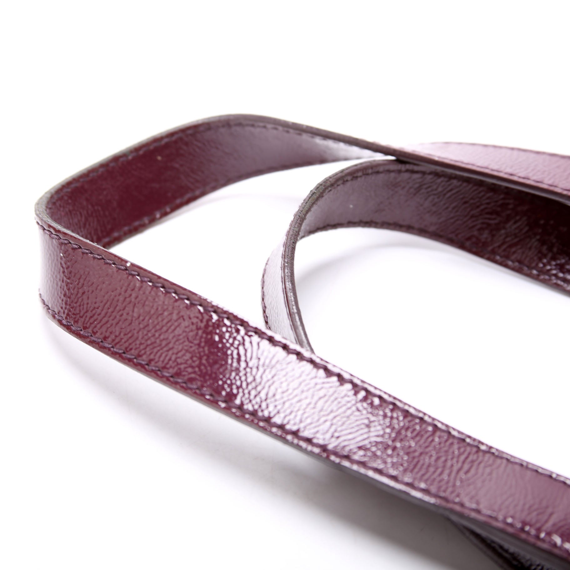 202649 Downtown Patent Leather Tote Purple