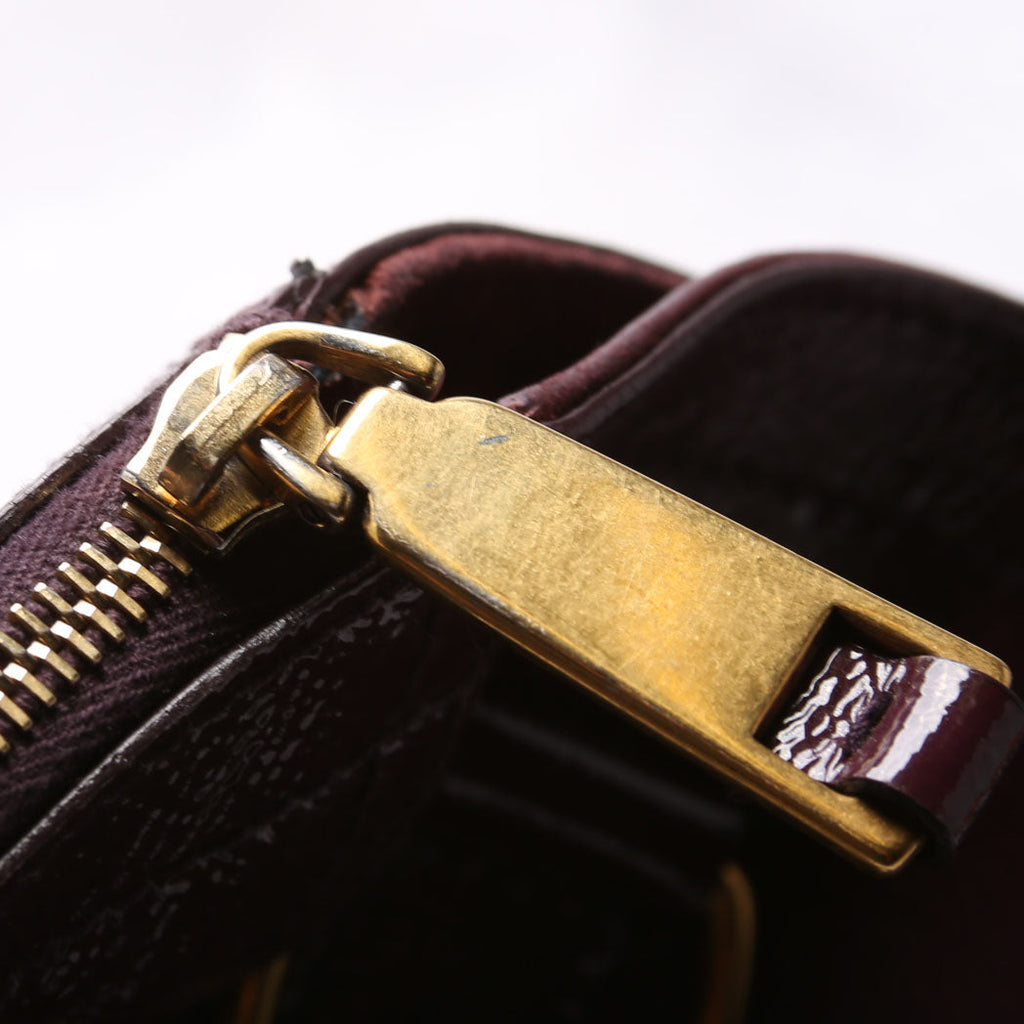 202649 Downtown Patent Leather Tote Purple