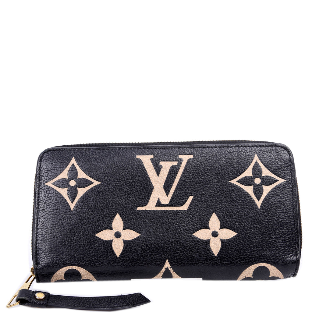 Zippy Wallet Bicolor Empreinte Black