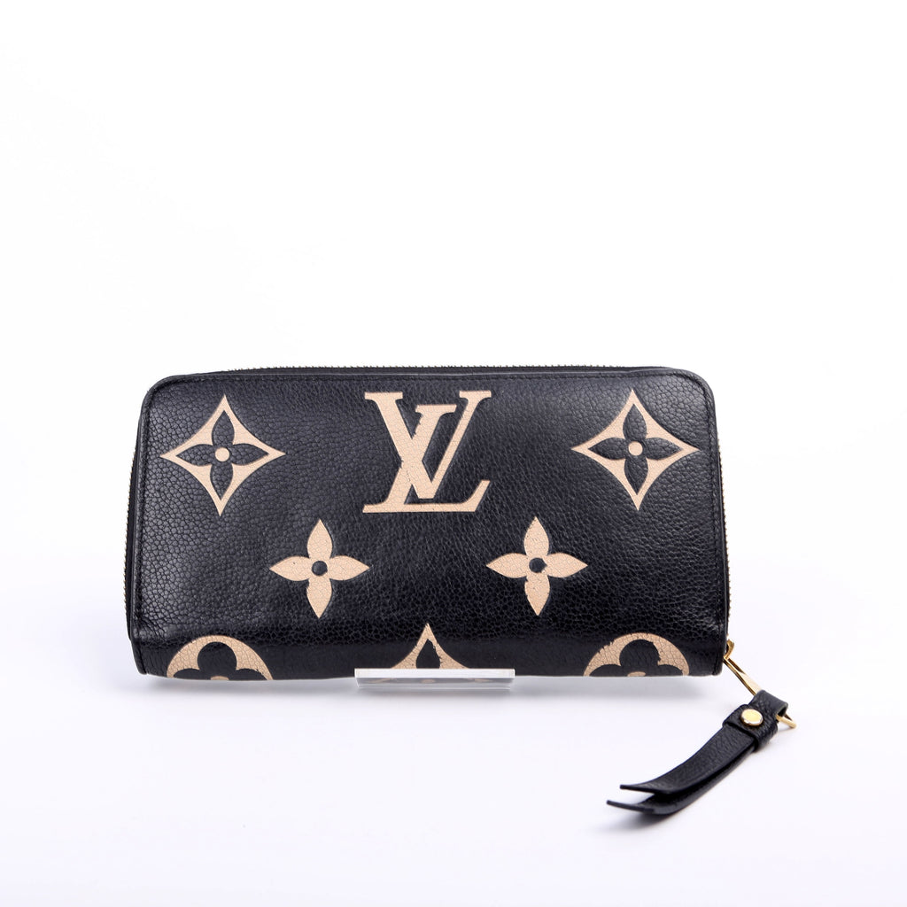 Zippy Wallet Bicolor Empreinte Black