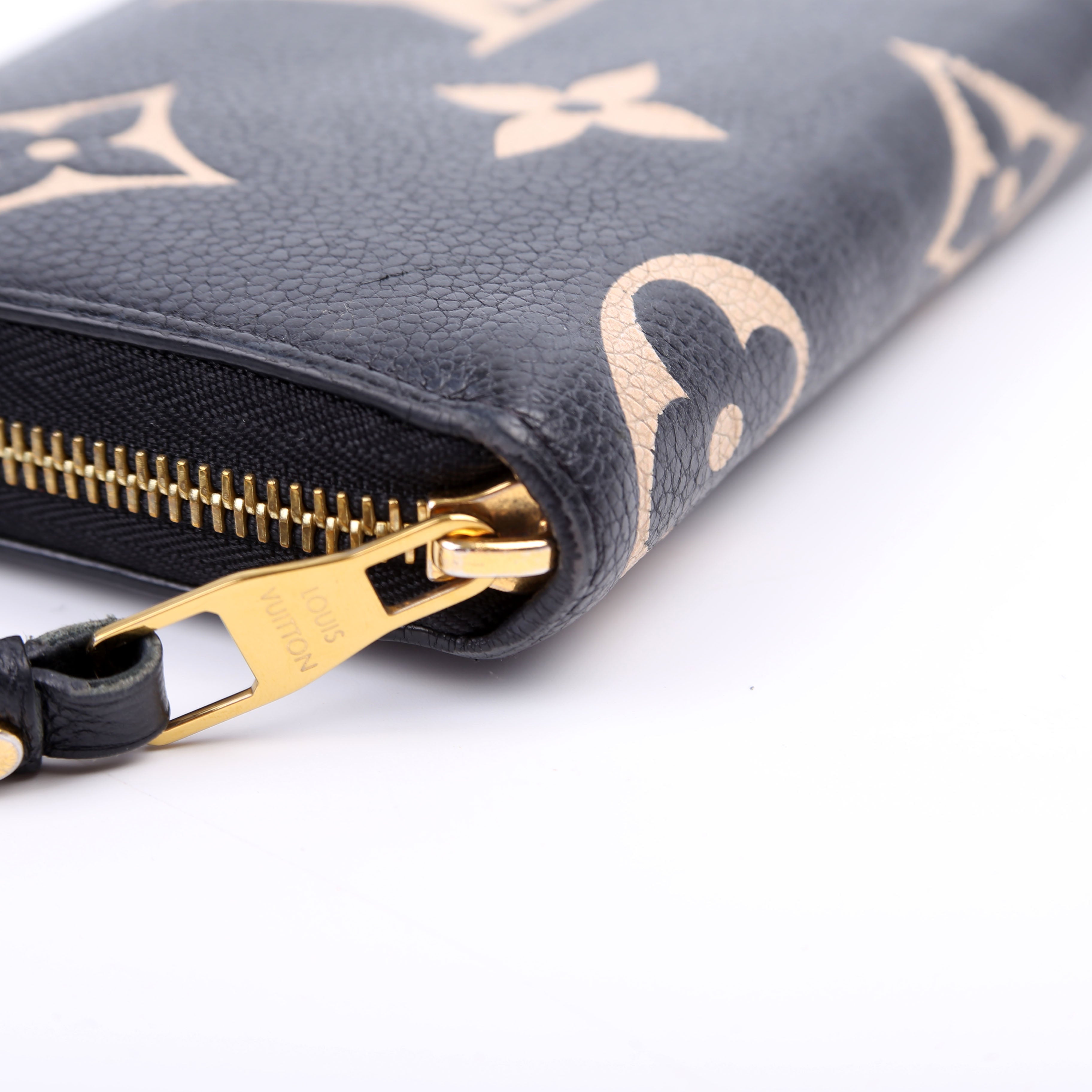 Zippy Wallet Bicolor Empreinte Black